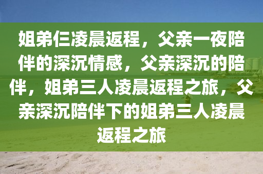 姐弟仨凌晨返程，父亲一夜陪伴的深沉情感，父亲深沉的陪伴，姐弟三人凌晨返程之旅，父亲深沉陪伴下的姐弟三人凌晨返程之旅