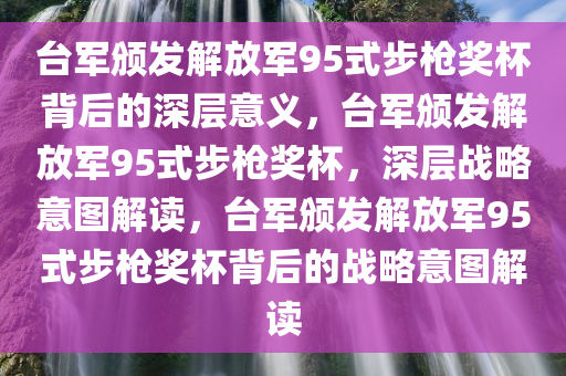 台军发解放军95式步枪奖杯