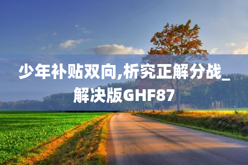 少年补贴双向,析究正解分战_解决版GHF87