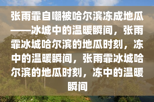 张雨霏自嘲被哈尔滨冻成地瓜——冰城中的温暖瞬间，张雨霏冰城哈尔滨的地瓜时刻，冻中的温暖瞬间，张雨霏冰城哈尔滨的地瓜时刻，冻中的温暖瞬间