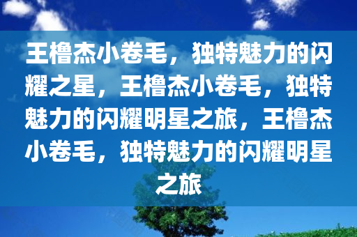 王橹杰小卷毛，独特魅力的闪耀之星，王橹杰小卷毛，独特魅力的闪耀明星之旅，王橹杰小卷毛，独特魅力的闪耀明星之旅