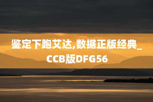 鉴定下跑艾达,数据正版经典_CCB版DFG56