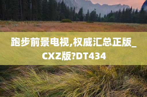 跑步前景电视,权威汇总正版_CXZ版?DT434