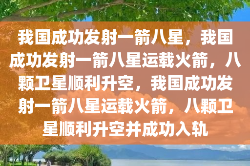 我国成功发射一箭八星，我国成功发射一箭八星运载火箭，八颗卫星顺利升空，我国成功发射一箭八星运载火箭，八颗卫星顺利升空并成功入轨今晚必出三肖2025_2025新澳门精准免费提供·精确判断