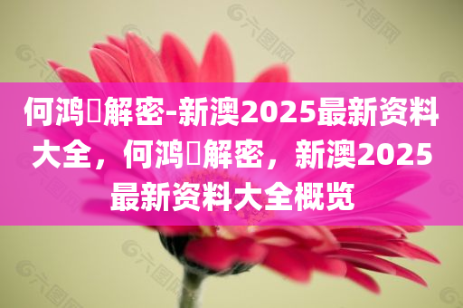 何鸿燊解密-新澳2025最新资料大全，何鸿燊解密，新澳2025最新资料大全概览今晚必出三肖2025_2025新澳门精准免费提供·精确判断