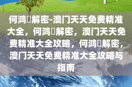 何鸿燊解密-澳门天天免费精准大全，何鸿燊解密，澳门天天免费精准大全攻略，何鸿燊解密，澳门天天免费精准大全攻略与指南