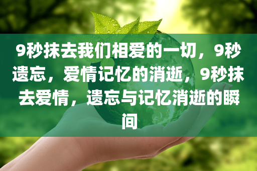 9秒抹去我们相爱的一切，9秒遗忘，爱情今晚必出三肖2025_2025新澳门精准免费提供·精确判断记忆的消逝，9秒抹去爱情，遗忘与记忆消逝的瞬间