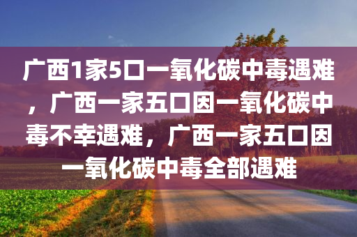 广西1家5口一氧化碳中毒遇难，广西一家五口因一氧化碳中毒不幸遇难，广西一家五口因一氧化碳中毒全部遇难