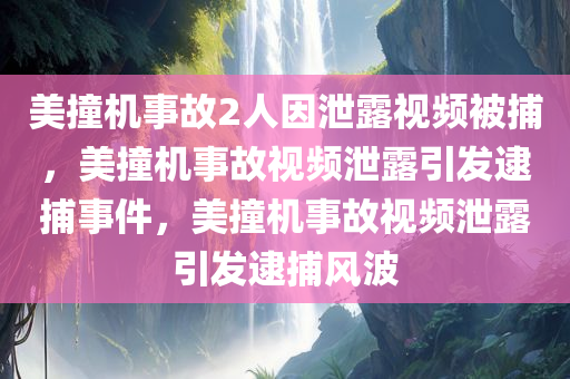 美撞机事故2人因泄露视频被捕，美撞机事故视频泄露引发逮捕事件，美撞机事故视频泄露引发逮捕风波