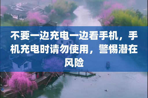 不要一边充电一边看手机，手机充电时请勿使用，警惕潜在风险