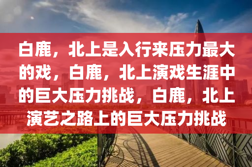 白鹿：北上是入行来压力最大的戏