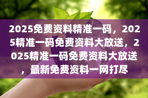 2025免费资料精准一码，2025精准一码免费资料大放送，2025精准一码免费资料大放送，最新免费资料一网打尽