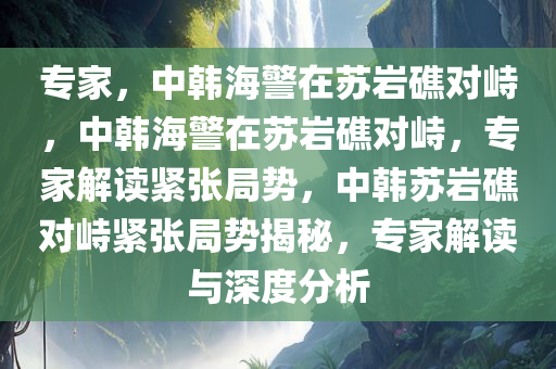 专家，中韩海警在苏岩礁对峙，中韩海警在苏岩礁对峙，专家解读紧张局势，中韩苏岩礁对峙紧张局势揭秘，专家解读与深度分析