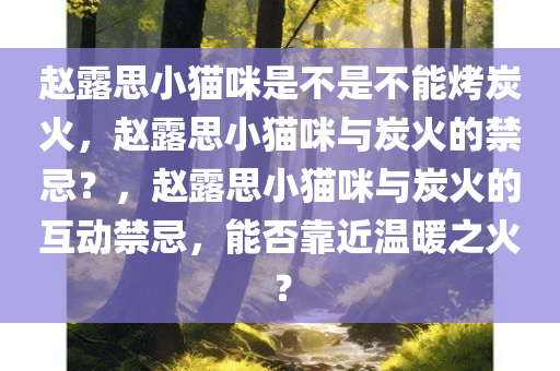 赵露思小猫咪是不是不能烤炭火