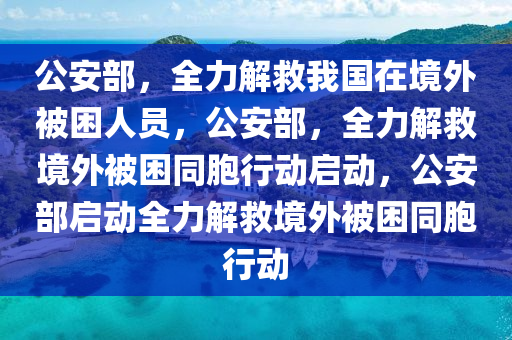 公安部，全力解救我国在境外被困人员，公安部，全力解救境外被困同胞行动启动，公安部启动全力解救境外被困同胞行动