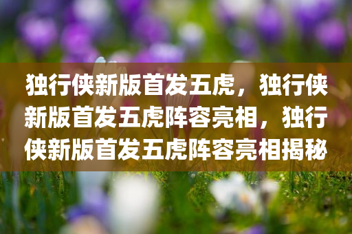 独行侠新版首发五虎，独行侠新版首发五虎阵容亮相，独行侠新版首发五虎阵容亮相揭秘