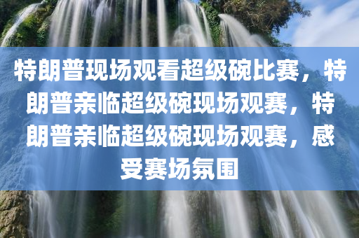 特朗普现场观看超级碗比赛，特朗普亲临超级碗现场观赛，特朗普亲临超级碗现场观赛，感受赛场氛围