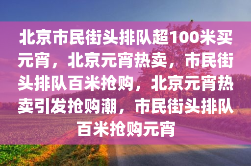 北京市民街头排队超100米买元宵