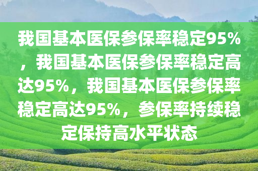 我国基本医保参保率稳定95%