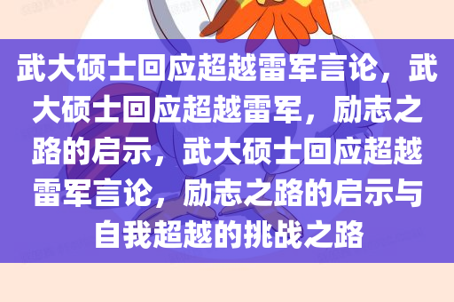 武大硕士回应超越雷军言论，武大硕士回应超越雷军，励志之路的启示，武大硕士回应超越雷军言论，励志之路的启示与自我超越的挑战之路