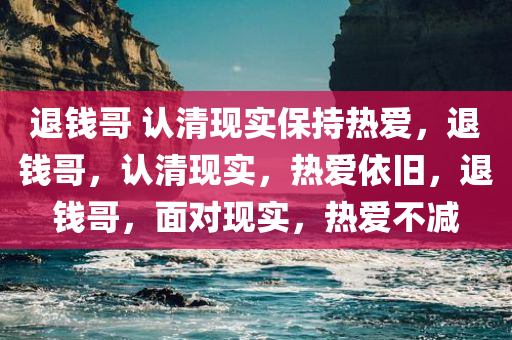 退钱哥 认清现实保持热爱，退钱哥，认清现实，热爱依旧，退钱哥，面对现实，热爱不减