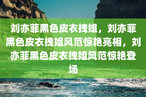 刘亦菲黑色皮衣拽姐，刘亦菲黑色皮衣拽姐风范惊艳亮相，刘亦菲黑色皮衣拽姐风范惊艳登场