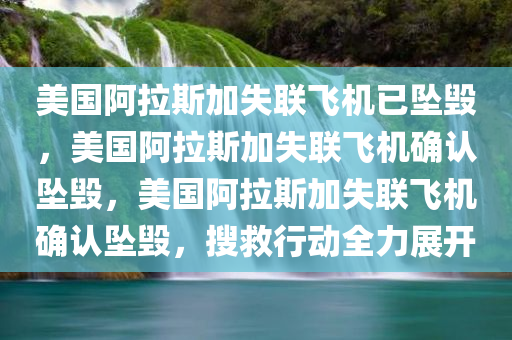 美国阿拉斯加失联飞机已坠毁，美国阿拉斯加失联飞机确认坠毁，美国阿拉斯加失联飞机确认坠毁，搜救行动全力展开