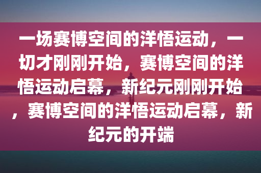 一场赛博空间的洋悟运动