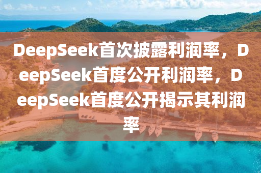 DeepSeek首次披露利润率，DeepSeek首度公开利润率，DeepSeek首度公开揭示其利润率