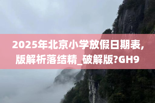 2025年北京小学放假日期表,版解析落结精_破解版?GH9