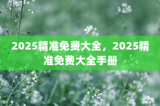 2025精准免费大全，2025精准免费大全手册