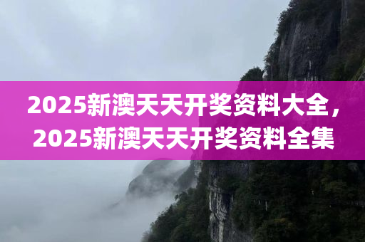 2025新澳天天开奖资料大全，2025新澳天天开奖资料全集