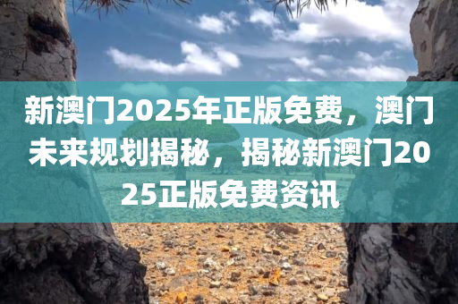 新澳门2025年正版免费，澳门未来规划揭秘，揭秘新澳门2025正版免费资讯