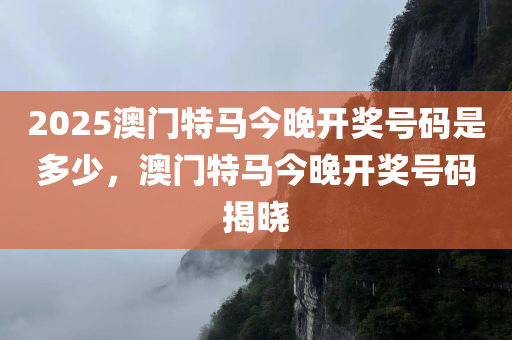 2025澳门特马今晚开奖号码是多少，澳门特马今晚开奖号码揭晓