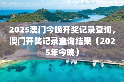 2025澳门今晚开奖记录查询，澳门开奖记录查询结果（2025年今晚）