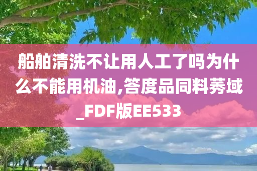 船舶清洗不让用人工了吗为什么不能用机油,答度品同料莠域_FDF版EE533