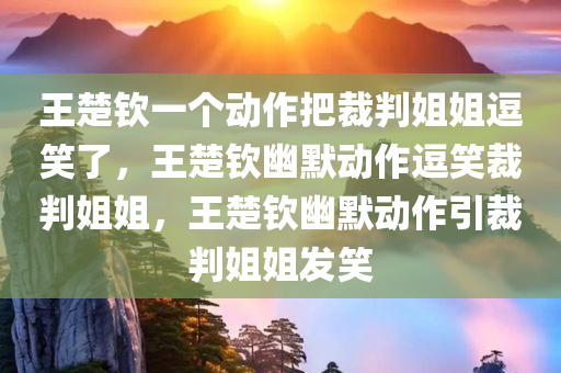 王楚钦一个动作把裁判姐姐逗笑了，王楚钦幽默动作逗笑裁判姐姐，王楚钦幽默动作引裁判姐姐发笑