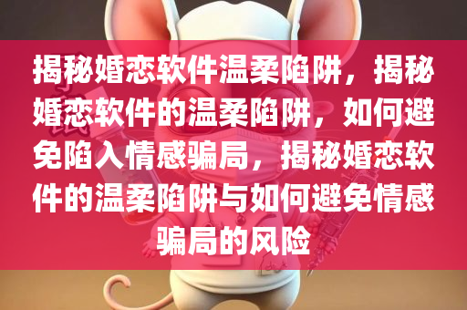 揭秘婚恋软件温柔陷阱，揭秘婚恋软件的温柔陷阱，如何避免陷入情感骗局，揭秘婚恋软件的温柔陷阱与如何避免情感骗局的风险