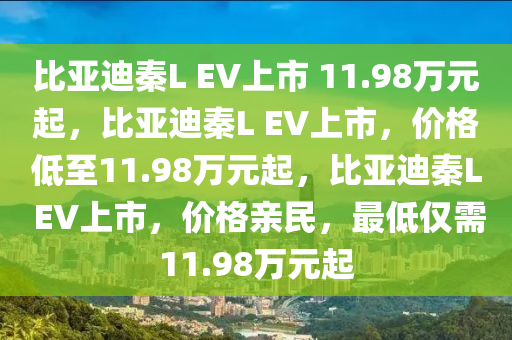 比亚迪秦L EV上市 11.98万元起，比亚迪秦L EV上市，价格低至11.98万元起，比亚迪秦L EV上市，价格亲民，最低仅需11.98万元起