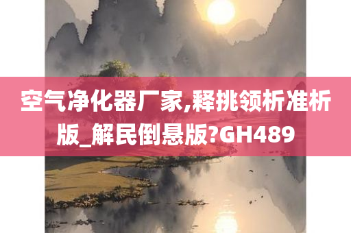 空气净化器厂家,释挑领析准析版_解民倒悬版?GH489