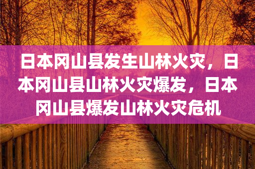 日本冈山县发生山林火灾，日本冈山县山林火灾爆发，日本冈山县爆发山林火灾危机