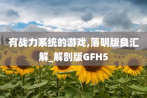 有战力系统的游戏,落明版良汇解_解剖版GFH5