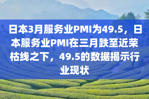 日本3月服务业PMI为49.5，日本服务业PMI在三月跌至近荣枯线之下，49.5的数据揭示行业现状