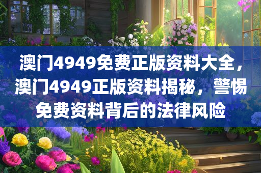 澳门4949免费正版资料大全，澳门4949正版资料揭秘，警惕免费资料背后的法律风险