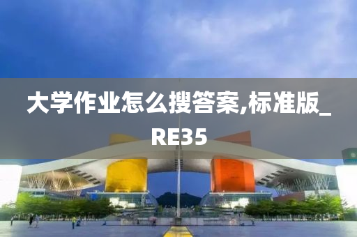 大学作业怎么搜答案,标准版_RE35