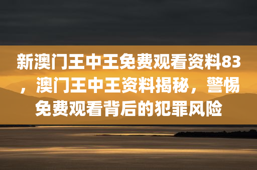 新澳门王中王免费观看资料83，澳门王中王资料揭秘，警惕免费观看背后的犯罪风险