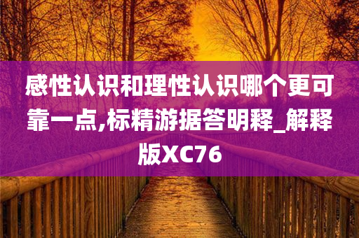 感性认识和理性认识哪个更可靠一点,标精游据答明释_解释版XC76