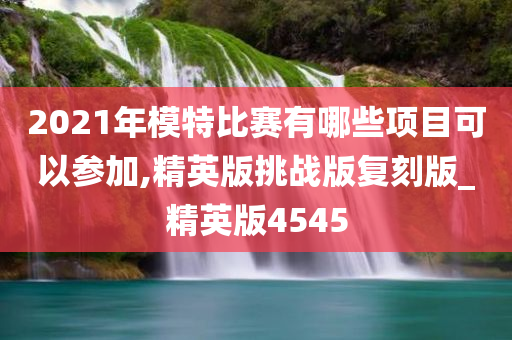 2021年模特比赛有哪些项目可以参加,精英版挑战版复刻版_精英版4545