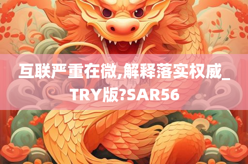 互联严重在微,解释落实权威_TRY版?SAR56