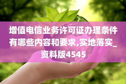 增值电信业务许可证办理条件有哪些内容和要求,实地落实_资料版4545